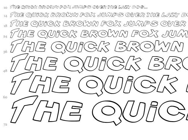 VTC Scream it Loud font waterfall